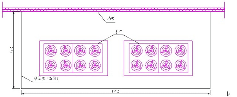 風冷式熱泵機組平面布置圖